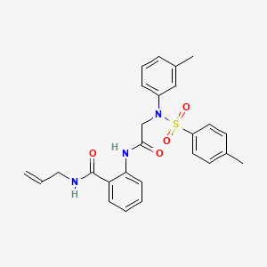 molecular formula C26H27N3O4S B4806203 N-allyl-2-({N-(3-methylphenyl)-N-[(4-methylphenyl)sulfonyl]glycyl}amino)benzamide 