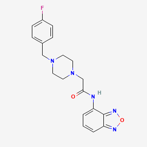 molecular formula C19H20FN5O2 B4806359 N-(2,1,3-BENZOXADIAZOL-4-YL)-2-[4-(4-FLUOROBENZYL)-1-PIPERAZINYL]ACETAMIDE 