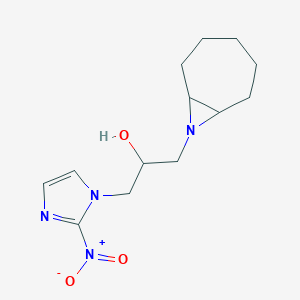 molecular formula C13H20N4O3 B048068 alpha-[(2-Nitro-1H-imidazole-1-yl)methyl]-8-azabicyclo[5.1.0]octane-8-ethanol CAS No. 120277-95-4