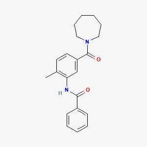 molecular formula C21H24N2O2 B4806864 N-[5-(azepan-1-ylcarbonyl)-2-methylphenyl]benzamide 