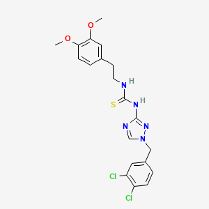 molecular formula C20H21Cl2N5O2S B4806893 N-[1-(3,4-dichlorobenzyl)-1H-1,2,4-triazol-3-yl]-N'-[2-(3,4-dimethoxyphenyl)ethyl]thiourea 