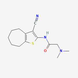 molecular formula C14H19N3OS B4807290 N-{3-CYANO-4H5H6H7H8H-CYCLOHEPTA[B]THIOPHEN-2-YL}-2-(DIMETHYLAMINO)ACETAMIDE 