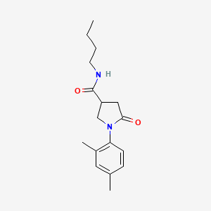 molecular formula C17H24N2O2 B4807395 N-butyl-1-(2,4-dimethylphenyl)-5-oxopyrrolidine-3-carboxamide 