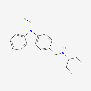 molecular formula C20H26N2 B4807428 N-[(9-ethyl-9H-carbazol-3-yl)methyl]-N-(1-ethylpropyl)amine 