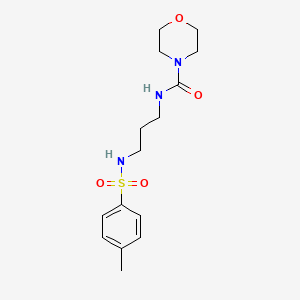 molecular formula C15H23N3O4S B4807446 N-(3-{[(4-methylphenyl)sulfonyl]amino}propyl)morpholine-4-carboxamide 
