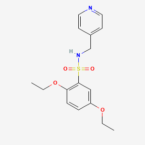 molecular formula C16H20N2O4S B4807448 2,5-diethoxy-N-(pyridin-4-ylmethyl)benzenesulfonamide 
