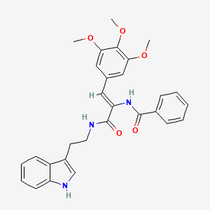 molecular formula C29H29N3O5 B4807551 N-[(Z)-3-[2-(1H-indol-3-yl)ethylamino]-3-oxo-1-(3,4,5-trimethoxyphenyl)prop-1-en-2-yl]benzamide 