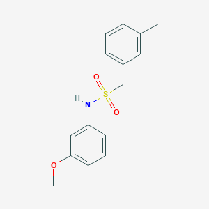 molecular formula C15H17NO3S B4807601 N-(3-methoxyphenyl)-1-(3-methylphenyl)methanesulfonamide 