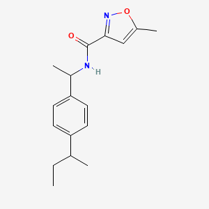 molecular formula C17H22N2O2 B4807812 N-{1-[4-(butan-2-yl)phenyl]ethyl}-5-methyl-1,2-oxazole-3-carboxamide 