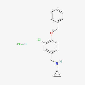 molecular formula C17H19Cl2NO B4807821 N-[4-(benzyloxy)-3-chlorobenzyl]cyclopropanamine hydrochloride 