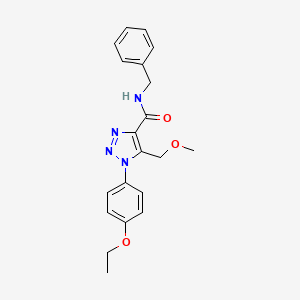 molecular formula C20H22N4O3 B4807956 N-benzyl-1-(4-ethoxyphenyl)-5-(methoxymethyl)-1H-1,2,3-triazole-4-carboxamide 