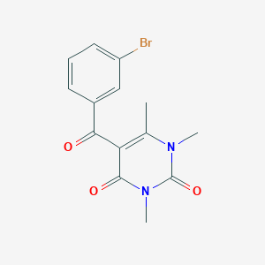 molecular formula C14H13BrN2O3 B4807983 5-(3-BROMOBENZOYL)-1,3,6-TRIMETHYL-1,2,3,4-TETRAHYDROPYRIMIDINE-2,4-DIONE 