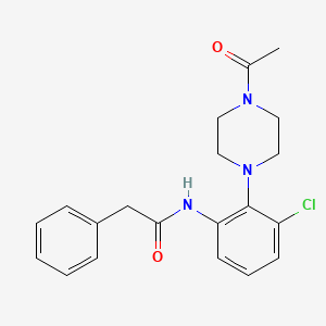 molecular formula C20H22ClN3O2 B4808096 N-[2-(4-acetylpiperazin-1-yl)-3-chlorophenyl]-2-phenylacetamide 