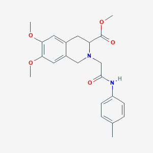 molecular formula C22H26N2O5 B4808116 Methyl 6,7-dimethoxy-2-{2-[(4-methylphenyl)amino]-2-oxoethyl}-1,2,3,4-tetrahydroisoquinoline-3-carboxylate 
