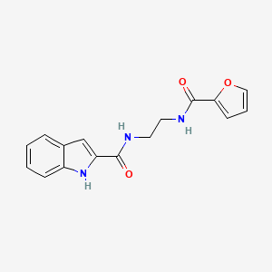 molecular formula C16H15N3O3 B4808141 N-{2-[(furan-2-ylcarbonyl)amino]ethyl}-1H-indole-2-carboxamide 