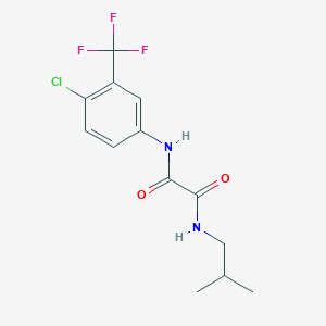 molecular formula C13H14ClF3N2O2 B4808403 N'-[4-chloro-3-(trifluoromethyl)phenyl]-N-(2-methylpropyl)oxamide 