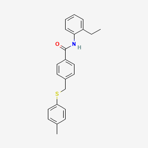 molecular formula C23H23NOS B4808439 N-(2-ethylphenyl)-4-{[(4-methylphenyl)thio]methyl}benzamide 