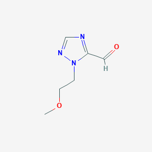 molecular formula C6H9N3O2 B048085 1-(2-Methoxyethyl)-1H-1,2,4-triazole-5-carbaldehyde CAS No. 111340-49-9