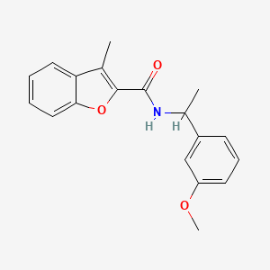 molecular formula C19H19NO3 B4808615 N-[1-(3-methoxyphenyl)ethyl]-3-methyl-1-benzofuran-2-carboxamide 