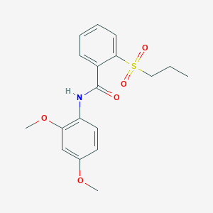 molecular formula C18H21NO5S B4808727 N-(2,4-dimethoxyphenyl)-2-propylsulfonylbenzamide 