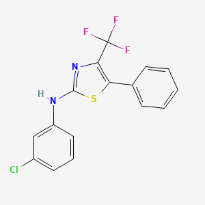 molecular formula C16H10ClF3N2S B4809006 N-(3-chlorophenyl)-5-phenyl-4-(trifluoromethyl)-1,3-thiazol-2-amine 