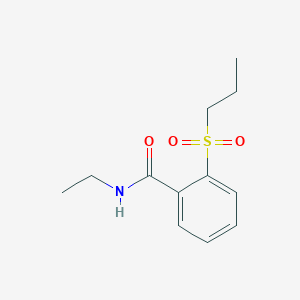 molecular formula C12H17NO3S B4809045 N-ethyl-2-(propylsulfonyl)benzamide 