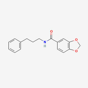 molecular formula C17H17NO3 B4809066 N-(3-phenylpropyl)-1,3-benzodioxole-5-carboxamide 