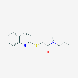 molecular formula C16H20N2OS B4809135 N-butan-2-yl-2-(4-methylquinolin-2-yl)sulfanylacetamide 
