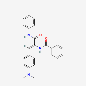 molecular formula C25H25N3O2 B4809235 N-(2-[4-(dimethylamino)phenyl]-1-{[(4-methylphenyl)amino]carbonyl}vinyl)benzamide 