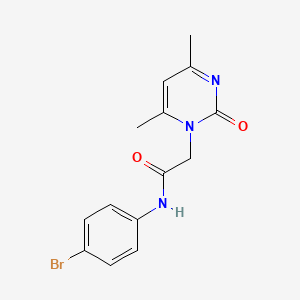 molecular formula C14H14BrN3O2 B4809266 N-(4-bromophenyl)-2-(4,6-dimethyl-2-oxopyrimidin-1(2H)-yl)acetamide 