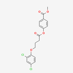 molecular formula C18H16Cl2O5 B4809491 methyl 4-{[4-(2,4-dichlorophenoxy)butanoyl]oxy}benzoate 