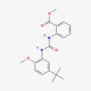 molecular formula C20H24N2O4 B4809497 METHYL 2-({[5-(TERT-BUTYL)-2-METHOXYANILINO]CARBONYL}AMINO)BENZOATE 
