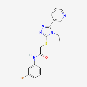molecular formula C17H16BrN5OS B4809707 N-(3-bromophenyl)-2-{[4-ethyl-5-(pyridin-3-yl)-4H-1,2,4-triazol-3-yl]sulfanyl}acetamide CAS No. 585553-85-1