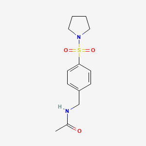 molecular formula C13H18N2O3S B4809721 N-[4-(1-pyrrolidinylsulfonyl)benzyl]acetamide 