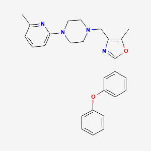 molecular formula C27H28N4O2 B4809786 1-{[5-methyl-2-(3-phenoxyphenyl)-1,3-oxazol-4-yl]methyl}-4-(6-methyl-2-pyridinyl)piperazine 