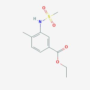 molecular formula C11H15NO4S B4809822 ethyl 4-methyl-3-[(methylsulfonyl)amino]benzoate 