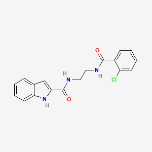 molecular formula C18H16ClN3O2 B4809832 N-(2-{[(2-chlorophenyl)carbonyl]amino}ethyl)-1H-indole-2-carboxamide 
