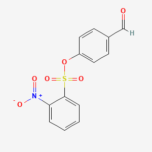 molecular formula C13H9NO6S B4809845 4-formylphenyl 2-nitrobenzenesulfonate 