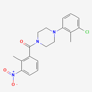 molecular formula C19H20ClN3O3 B4809934 [4-(3-Chloro-2-methylphenyl)piperazin-1-yl]-(2-methyl-3-nitrophenyl)methanone 