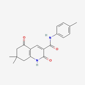 molecular formula C19H20N2O3 B4810064 7,7-dimethyl-N-(4-methylphenyl)-2,5-dioxo-1,2,5,6,7,8-hexahydroquinoline-3-carboxamide 