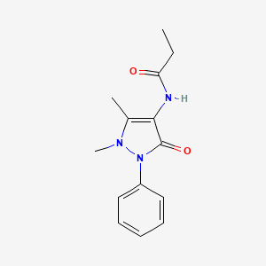 molecular formula C14H17N3O2 B4810080 Propionamide, N-antipyrinyl- CAS No. 14077-43-1