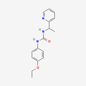 molecular formula C16H19N3O2 B4810086 N-(4-ETHOXYPHENYL)-N'-[1-(2-PYRIDYL)ETHYL]UREA 