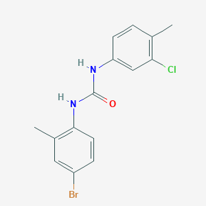 molecular formula C15H14BrClN2O B4810268 N-(4-bromo-2-methylphenyl)-N'-(3-chloro-4-methylphenyl)urea 