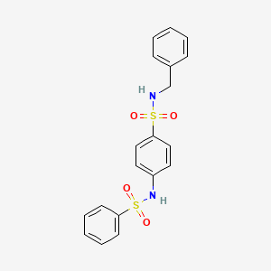 molecular formula C19H18N2O4S2 B4810315 N-benzyl-4-[(phenylsulfonyl)amino]benzenesulfonamide 