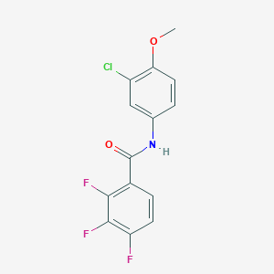 molecular formula C14H9ClF3NO2 B4810379 N-(3-chloro-4-methoxyphenyl)-2,3,4-trifluorobenzamide 