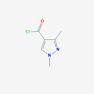 molecular formula C6H7ClN2O B048133 1,3-Dimethyl-1H-pyrazole-4-carbonyl chloride CAS No. 113100-61-1