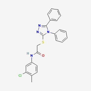 molecular formula C23H19ClN4OS B4814110 N-(3-chloro-4-methylphenyl)-2-[(4,5-diphenyl-4H-1,2,4-triazol-3-yl)sulfanyl]acetamide 