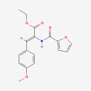 molecular formula C17H17NO5 B4814161 ethyl 2-(2-furoylamino)-3-(4-methoxyphenyl)acrylate 