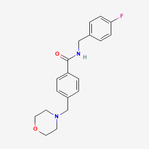 molecular formula C19H21FN2O2 B4814236 N-(4-fluorobenzyl)-4-(4-morpholinylmethyl)benzamide 
