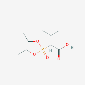 molecular formula C9H19O5P B048144 Diethyl(1-carboxy-2-methylpropyl)phosphonate CAS No. 119090-76-5